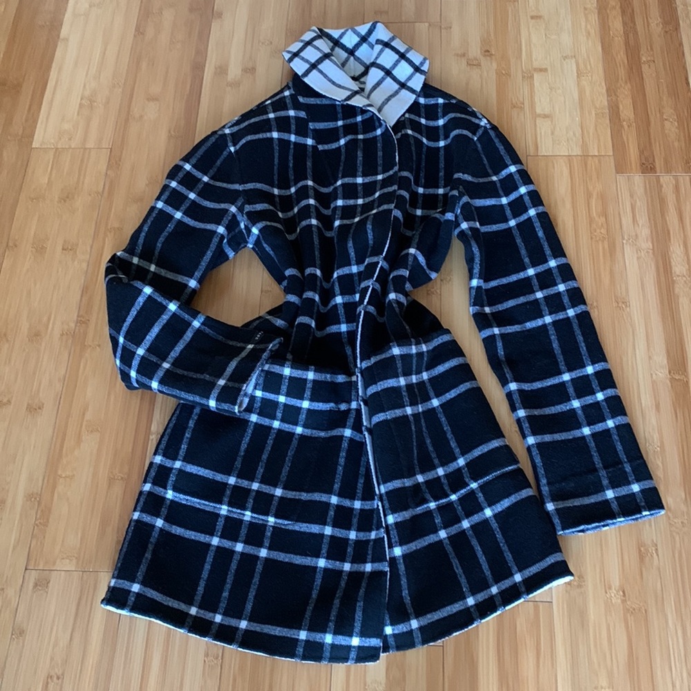 🖤Plaid double face wool reversible 2-in-1 coat FIRM📍EXTRA PICS📍 - Picture 11 of 16